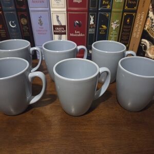 Corelle Light Blue Mug Set Of 6 Stoneware
